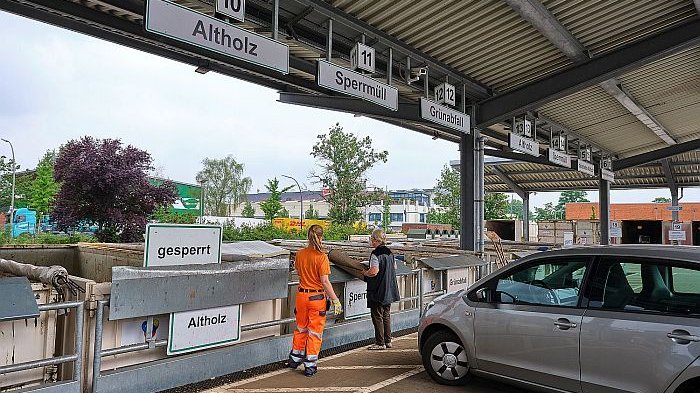 Anlieferung auf einem Recyclinghof