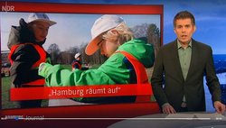 Screenshot vom NDR Hamburg Journal wegen "Hamburg räumt auf!"
